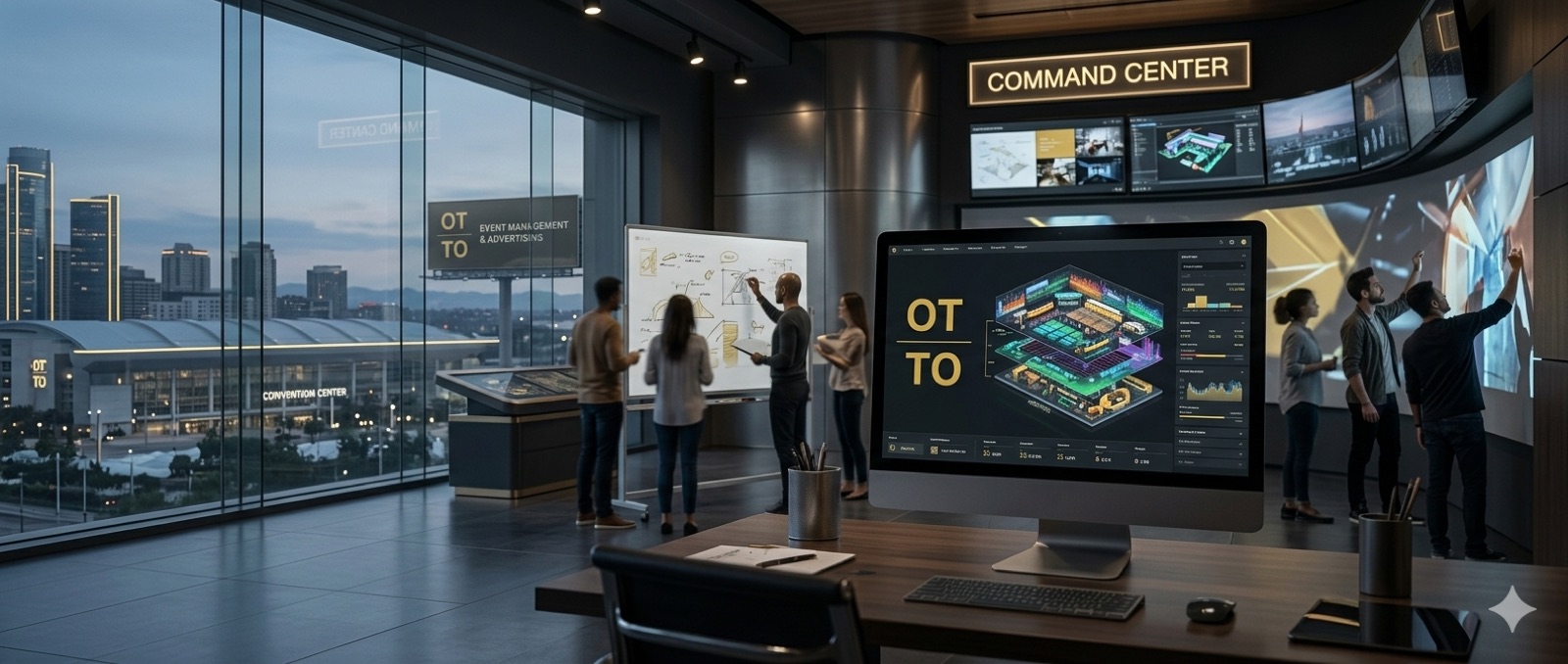 OTTO live event command center with real-time data screens